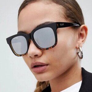 Quay  Libre Sunglasses Black Tortoise Square.